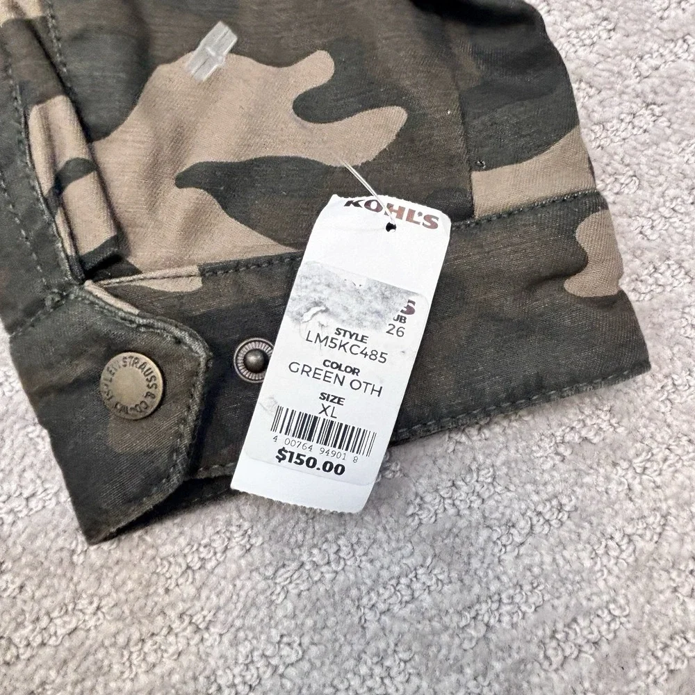 Levi's Military Field Jacket Men's XL Full Zip Quilted Lined CAMO CAMOUFLAGE